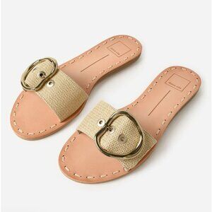 Dolce Vita Danna Slide Sandal Raffia Coastal Grandma Nautical Shoes Size 10